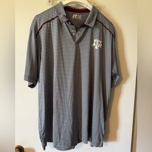 Russell Athletics Striped Men’s Polo Shirt Texas A&M